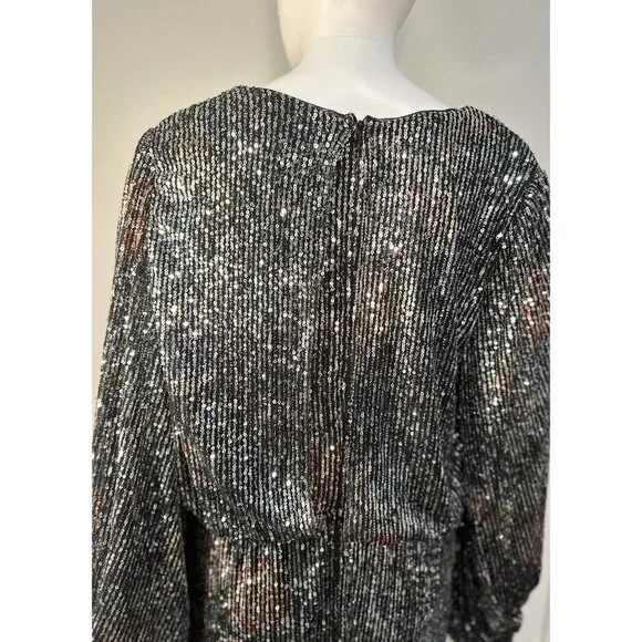 R&M Richards Sparkly Drape Back Dress Red Carpet Worthy! New Year & X-mass Party - Picture 14 of 16